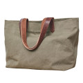 Men′s Large-Capacity Neutral Tote Bag Casual Canvas Handbag